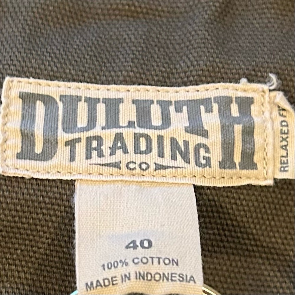 Duluth Trading Canvas Cargo Shorts 100% Cotton Olive Green Size 40 Inseam 11 - Picture 5 of 9